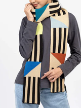 Sailboat Skinny Scarf - Black