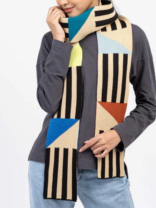 Sailboat Skinny Scarf - Black