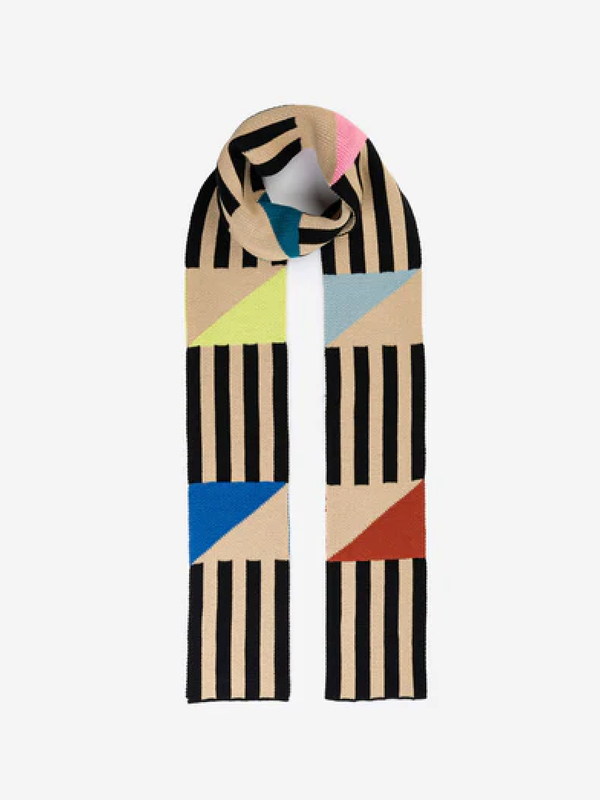 Sailboat Skinny Scarf - Black