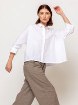 Covered Placket Shirt - White