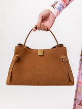 Yuzefi - Gyoza Bag - Cognac Suede - Verdalina