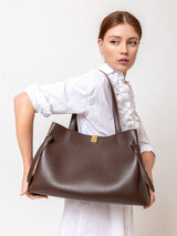 Yuzefi - Gyoza Tote - Pebble Grain Leather - Verdalina