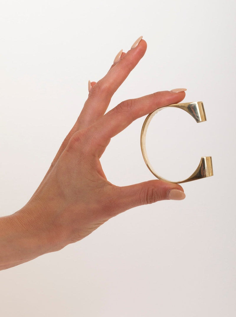 Quarry - Double Caro Cuff - Brass - Verdalina