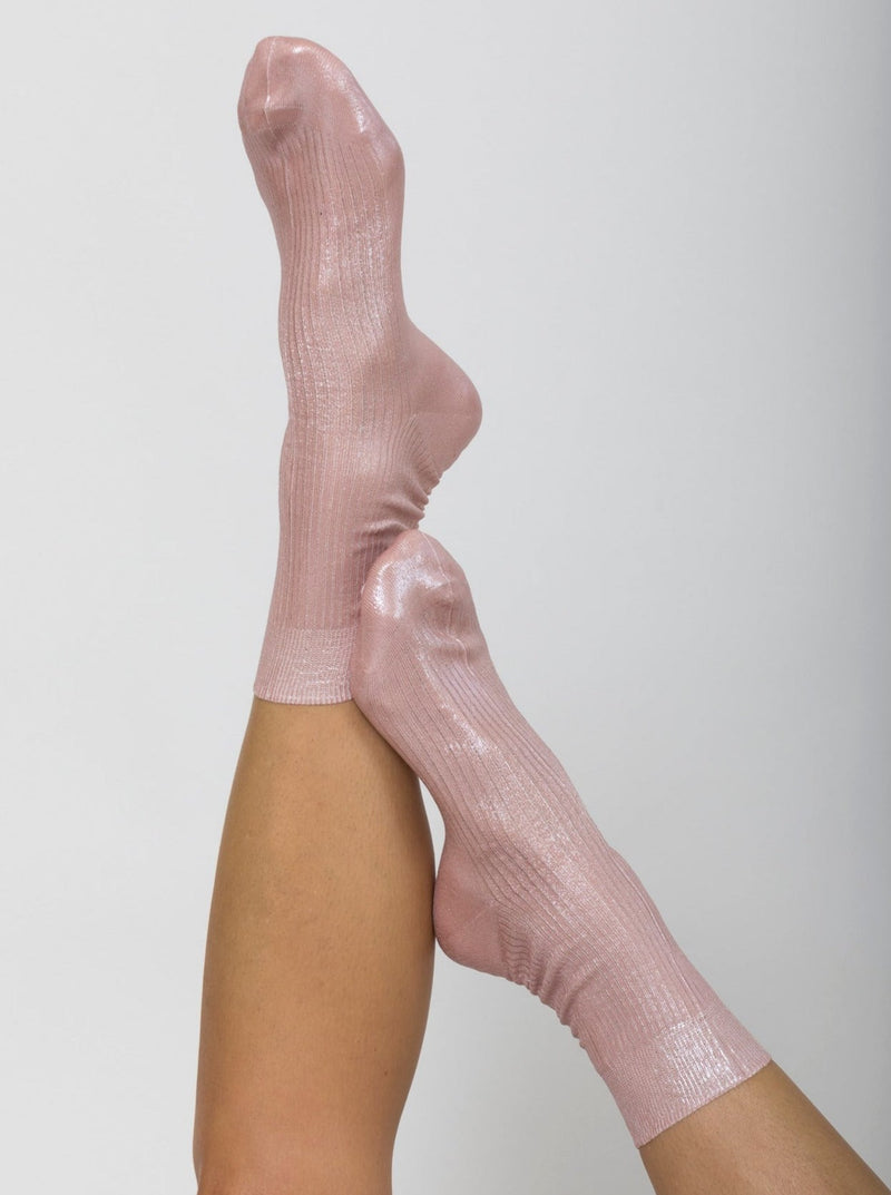 Maria La Rosa - Laminated Ribbed Socks - Verdalina