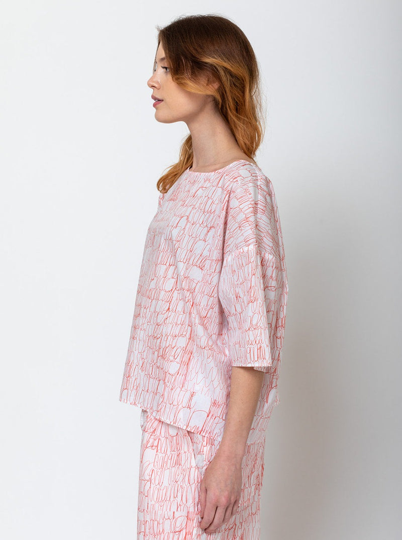 Manuelle Guibal - Oversized Top - Bic Red - Verdalina