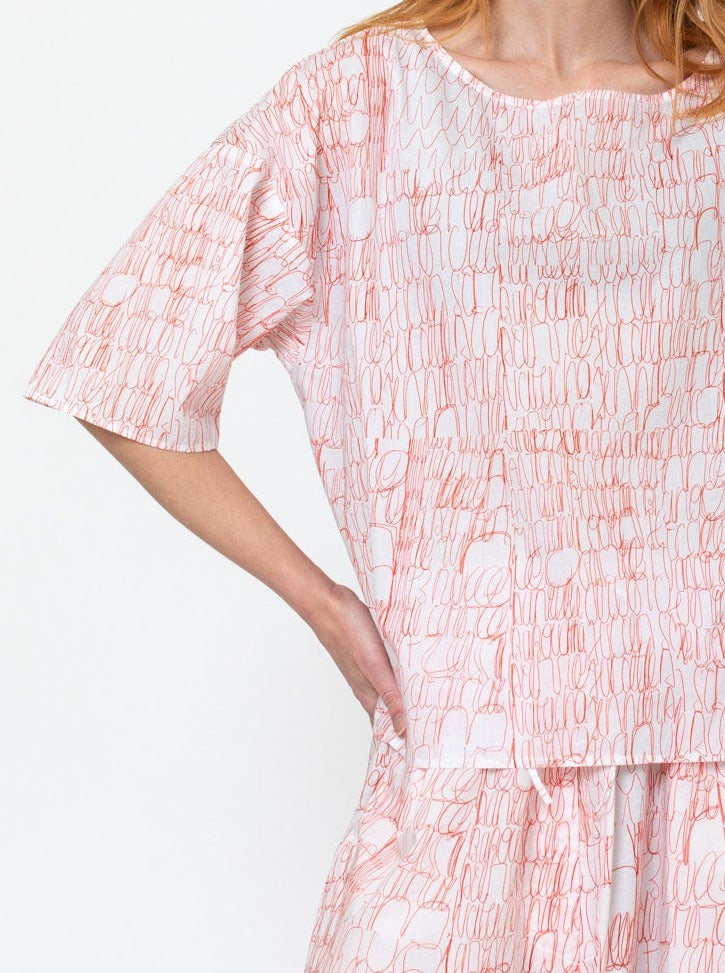 Manuelle Guibal - Oversized Top - Bic Red - Verdalina