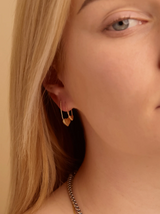 Loren Stewart - Mini Heart Safety Pin Earring - Yellow Gold - Verdalina