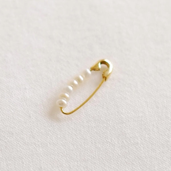 Loren Stewart Safety Pin Earring - Yellow Gold