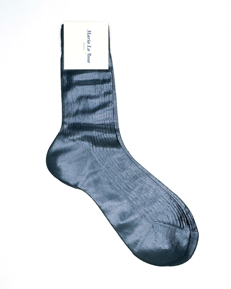 Maria La Rosa - Laminated Ribbed Socks - Verdalina