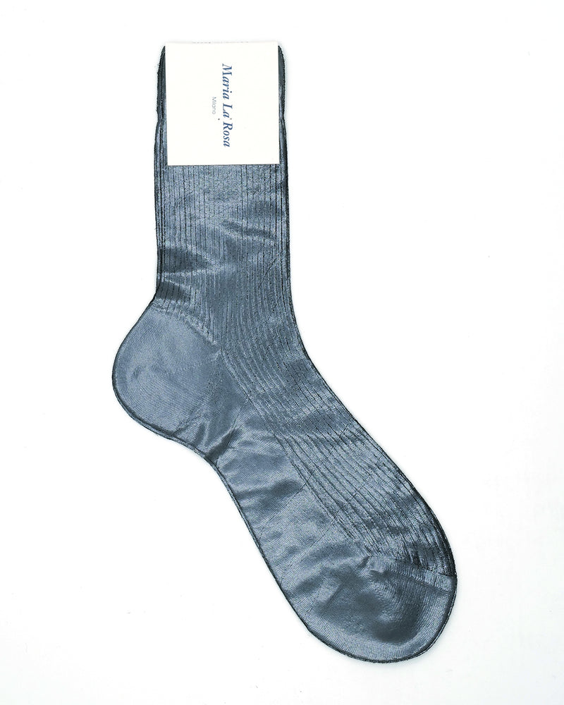 Maria La Rosa - Laminated Ribbed Socks - Verdalina