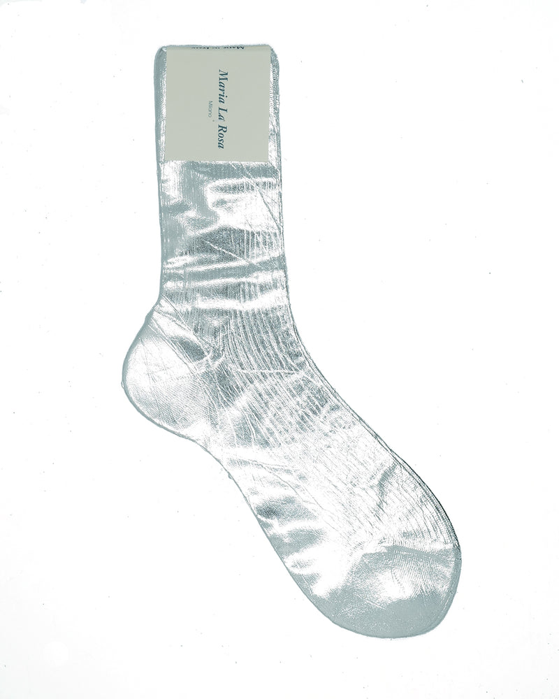 Maria La Rosa - Laminated Ribbed Socks - Verdalina